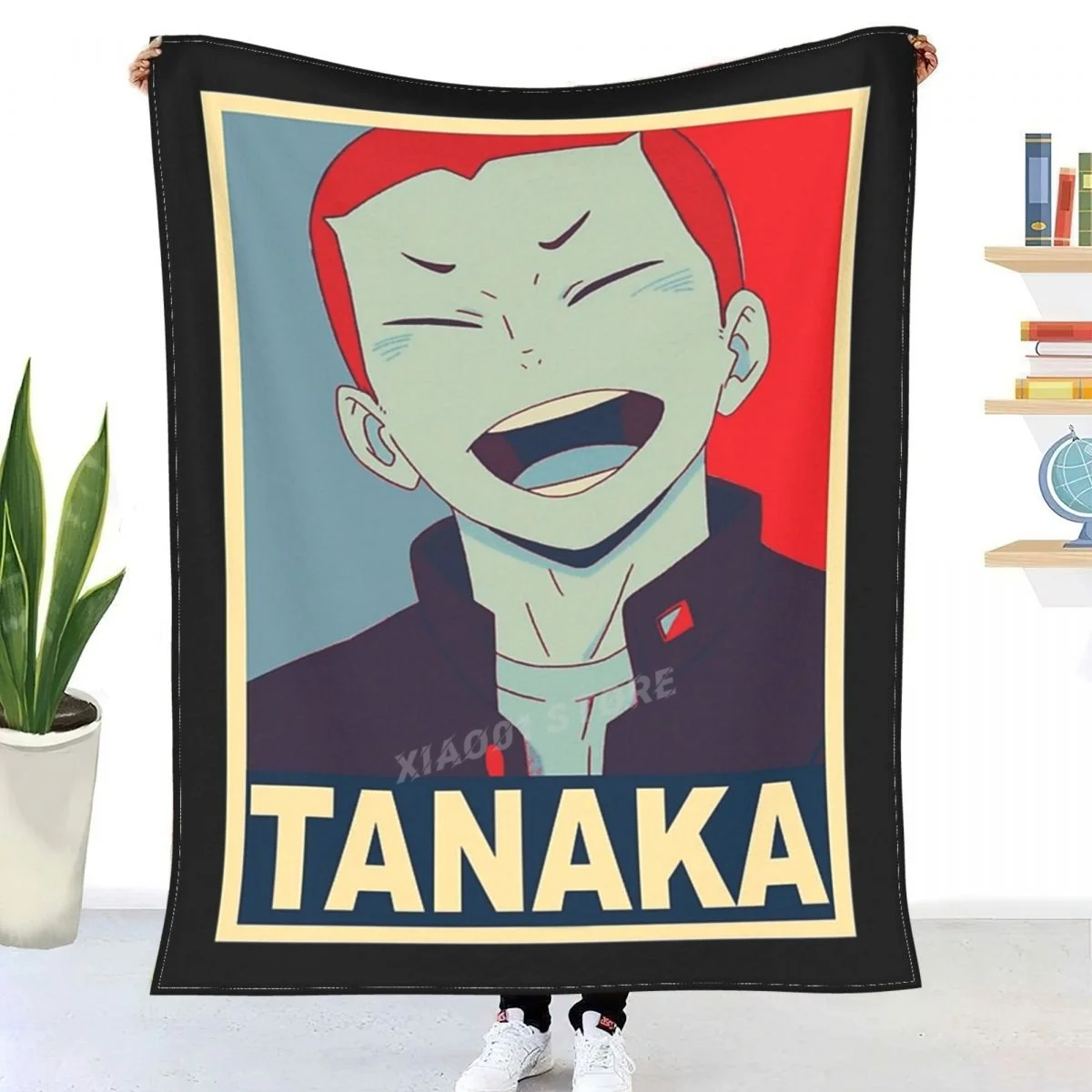 

Tanaka Ryuu Poster Throw Blanket Sherpa Blanket Bedding soft Blankets