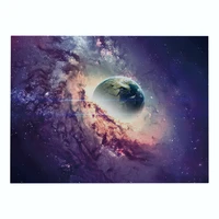 universe placemat black hole pattern kitchen placemat dining table mat drink coasters western pad cotton linen cup mats