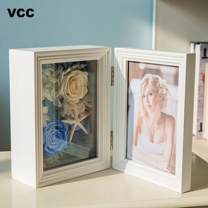 

Wood Photo Frame With Preserved Fresh Flower Picture Frame For Tabletop Decoration Rose,Painting Frames, Immortalized Flower