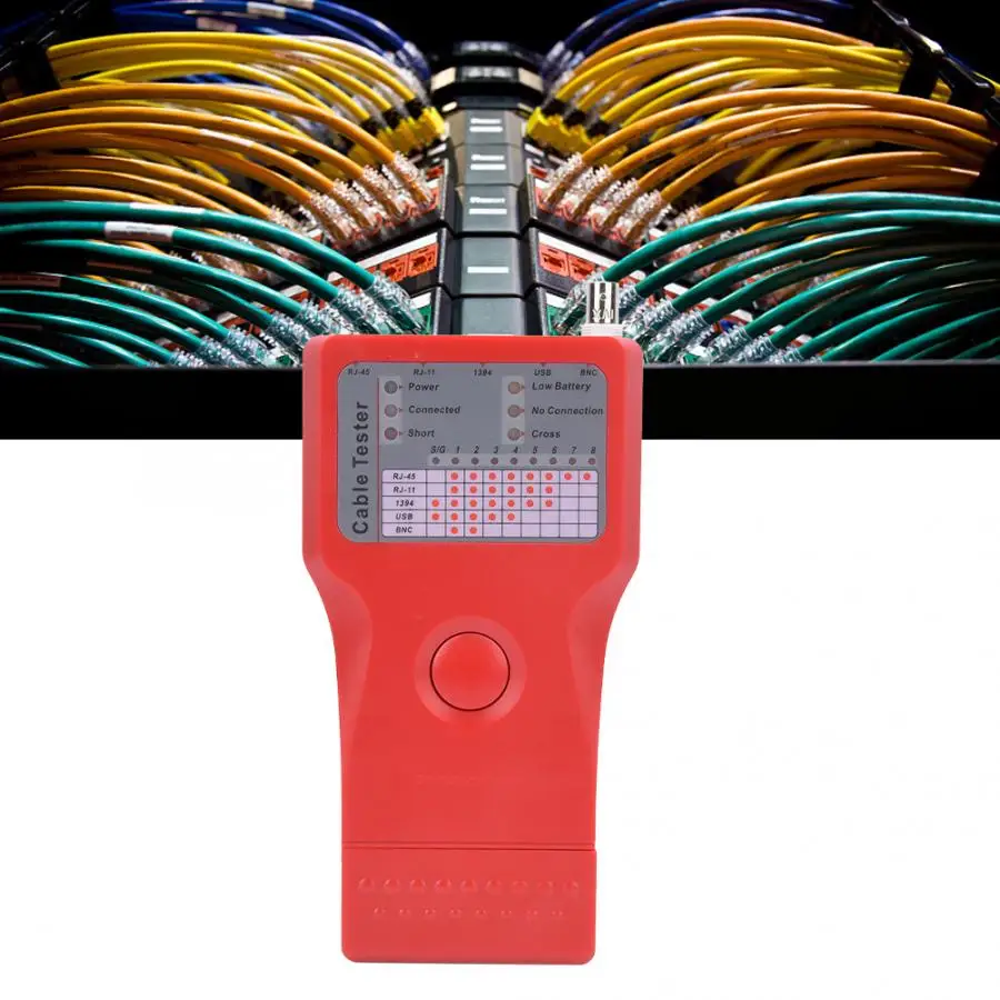 

Cable Tester 5-In-1 Multi-Functional Network Cable Tester 1394 Line Tester BNC Meter with Remote NEW