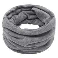 solid color knit neck warmer reversible winter warm neck gaiter tube ear warmer ring scarf for woman man