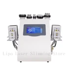 Быстрая доставка 2022, 6 в 1, 40K, ультразвуковой кавитационный вакуумный радиочастотный лазер с 8 подставками, Lipo-лазер, аппарат для похудения для домашнего использования