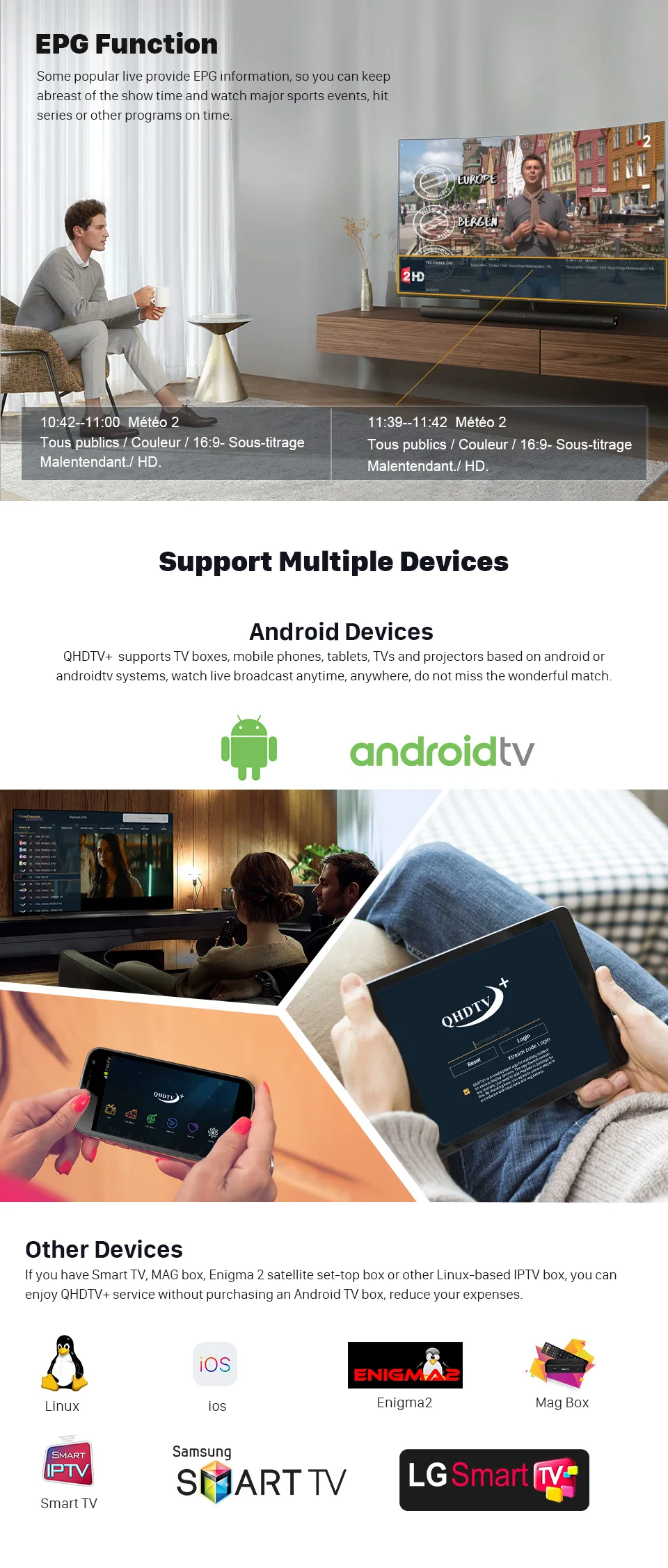 Android tv Box QHD tv+ подписка IP tv код Португалия Швеция голландский Италия Испания Франция Бельгия Голландский 1 год IP tv для M3U Smart tv
