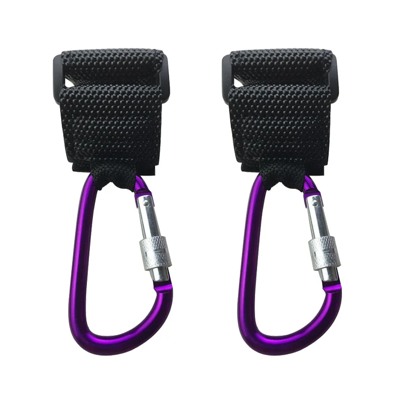 Two Purple 1/2 шт. Детские Аксессуары для колясок коврик для коляски Органайзер коляски Детские сумка для детской коляски крюк крючок для коляски реквизит вешалка с металлическими крючками - Цвет: Two Purple