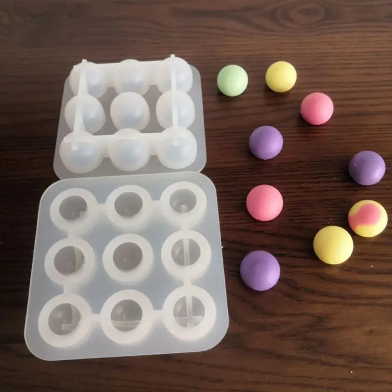 

New 22mm 9 Compartment Ball Spherical Epoxy Casting Mold Silicone Mould DIY Soap