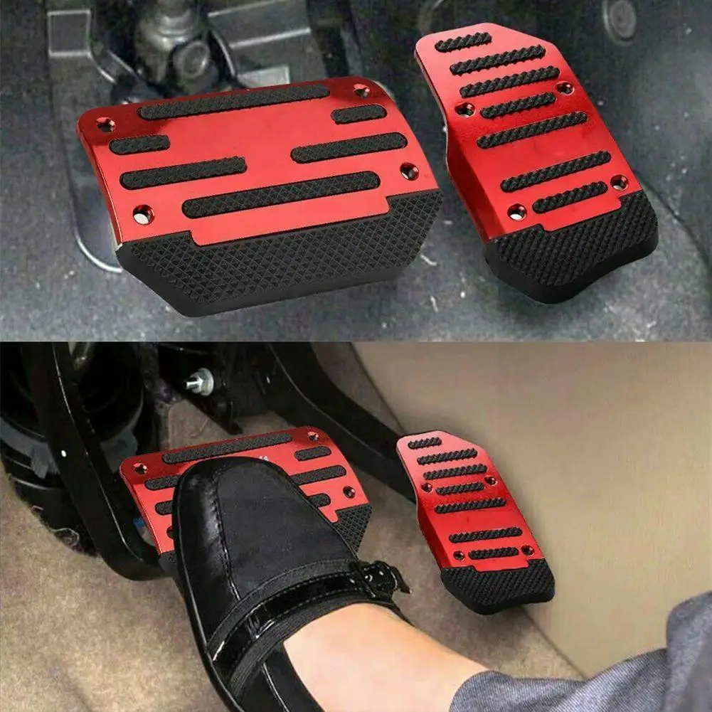 

Универсальная алюминиевая ручная коробка передач Автомобильная Нескользящая педаль акселератора из сплава сцепление Автомобильная педал...