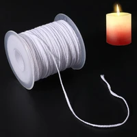 candle making supplies 1pc 61m cotton braid candle wick core 100pcs metal candle wick sustainer tab diy candle accessories