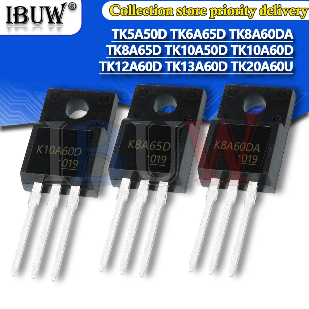 

10 шт. TK5A50D TK6A65D TK8A60DA TK8A65D TK10A50D TK10A60D TK12A60D TK13A60D TK20A60U 5A50D 6A65D 8A60DA 8A65D 10A50D TO220F