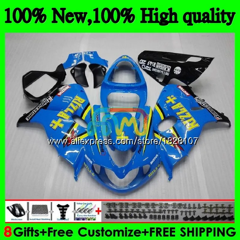 

SRAD For SUZUKI TL 1000 R TL 1000R 98 99 00 01 02 03 00BS.15 TL1000 R RIZLA cyan TL1000R 1998 1999 2000 2001 2002 2003 Fairing