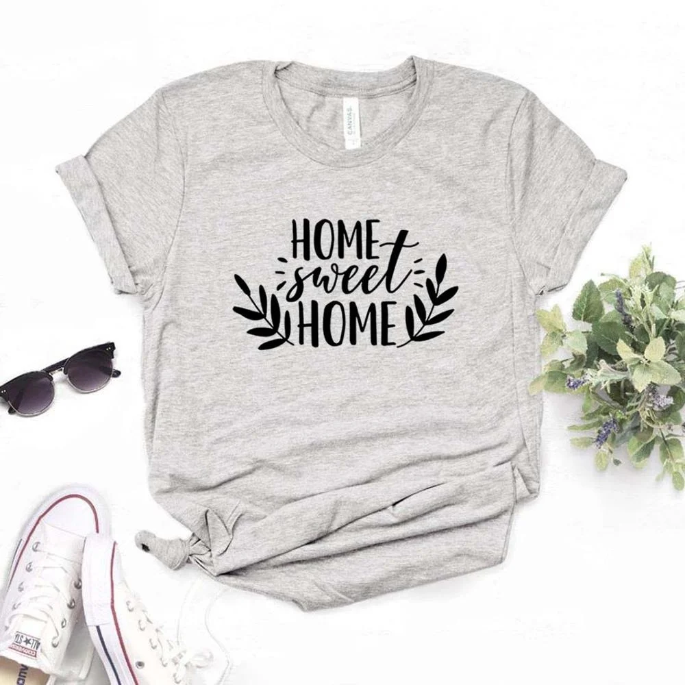 

Home Sweet Home Print Women tshirt Cotton Hipster Funny t-shirt Gift Lady Yong Girl 6 Color Top Tee R345