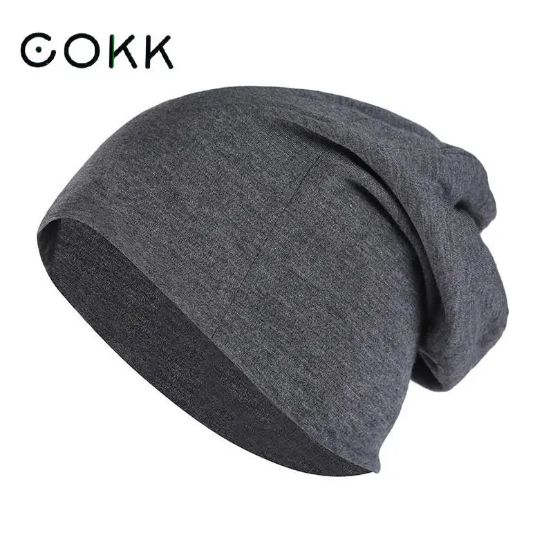 COKK-gorros de punto para hombre y mujer, sombrero fino, Hip Hop, suave, color negro, para verano y otoño
