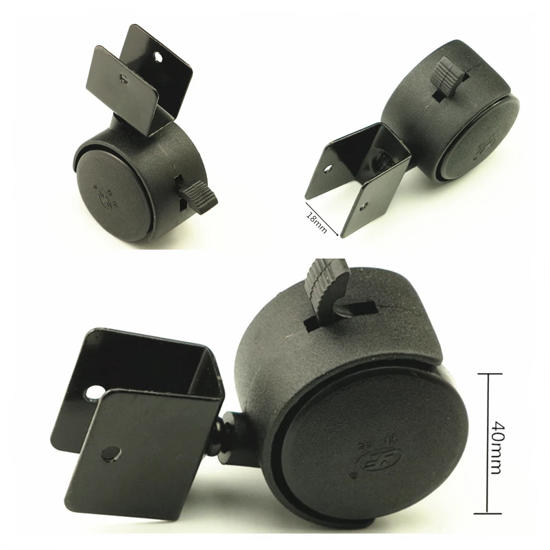 4 шт./компл. Черный цвет 40 мм Замена поворотные ролики офисное кресло с