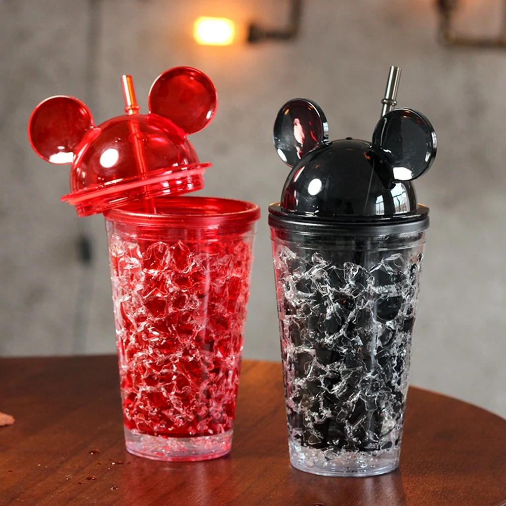 Мультфильм 450 мл молока смузи со льдом Кофе сока воды Пластик бутылки пить стакан