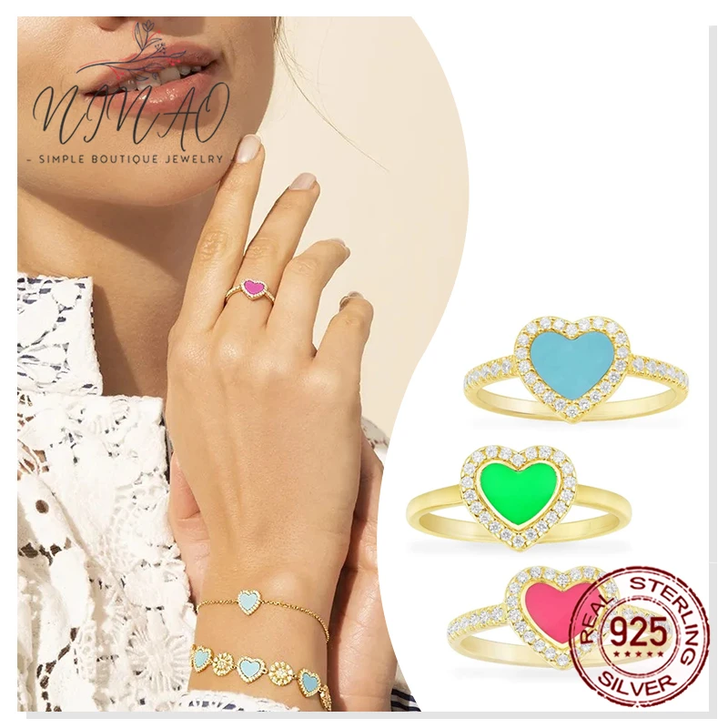 

Кольца из стерлингового серебра 925 пробы с цирконом, три цвета на выбор, для плявечерние НКИ, праздничные подарки, роскошный модный темперам...