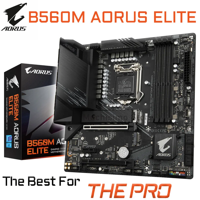 Материнская плата LGA 1200 Gigabyte B560M AORUS ELITE с поддержкой 10-го 11-го поколения Intel CPU B560