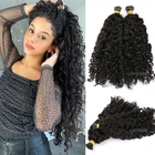 Свободные Вьющиеся накладные человеческие волосы для наращивания с кончиками для черных женщин индийские волосы Remy Кератин I накладные волосы 100 Пряди 27 #30 дюймов
