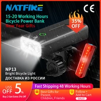 natfire np13 bike light usb rechargeable led bicycle light 450 800lm headlight with rear taillight mtb flashlight front lamp
