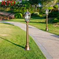 wpd outdoor retro lawn lamp lights classical bronze waterproof home for villa path garden decoration