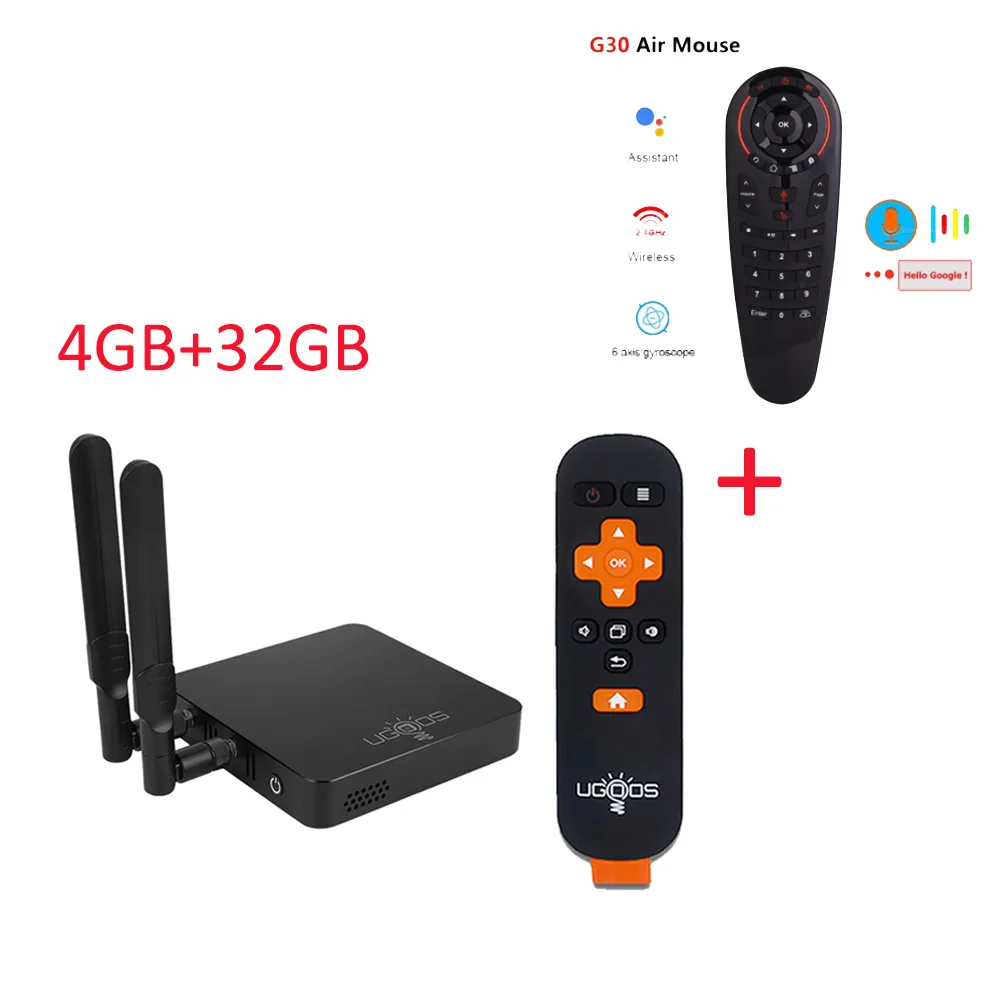 AM6 PROadd G30 Smart Tv Box UGOOS AM6 Pro Android 9,0 Amlogic S922X 4 Гб ОЗУ 32 Гб ПЗУ Bluetooth 5,0 2,4G 5G WiFi LAN 1000M 4K HD медиаплеер - Цвет: AM6 PROadd G30
