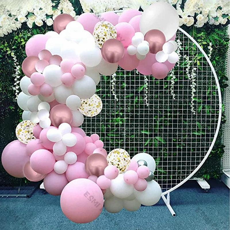 

12Ft Macaron Baby Pink воздушные шары-гирлянды Arch декор для свадьбы и Помолвки металлический шар из розового золота аксессуары для украшения дня рожд...