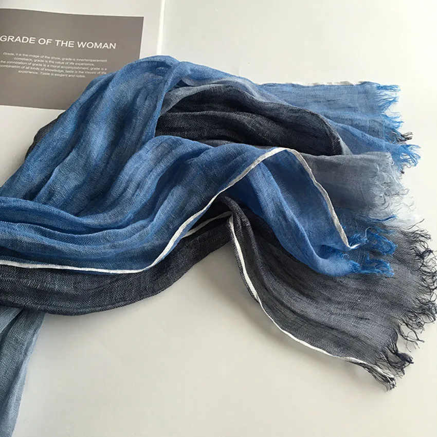 Шарф унисекс сезон весна лето осень зима длинные однотонные женские шарфы из