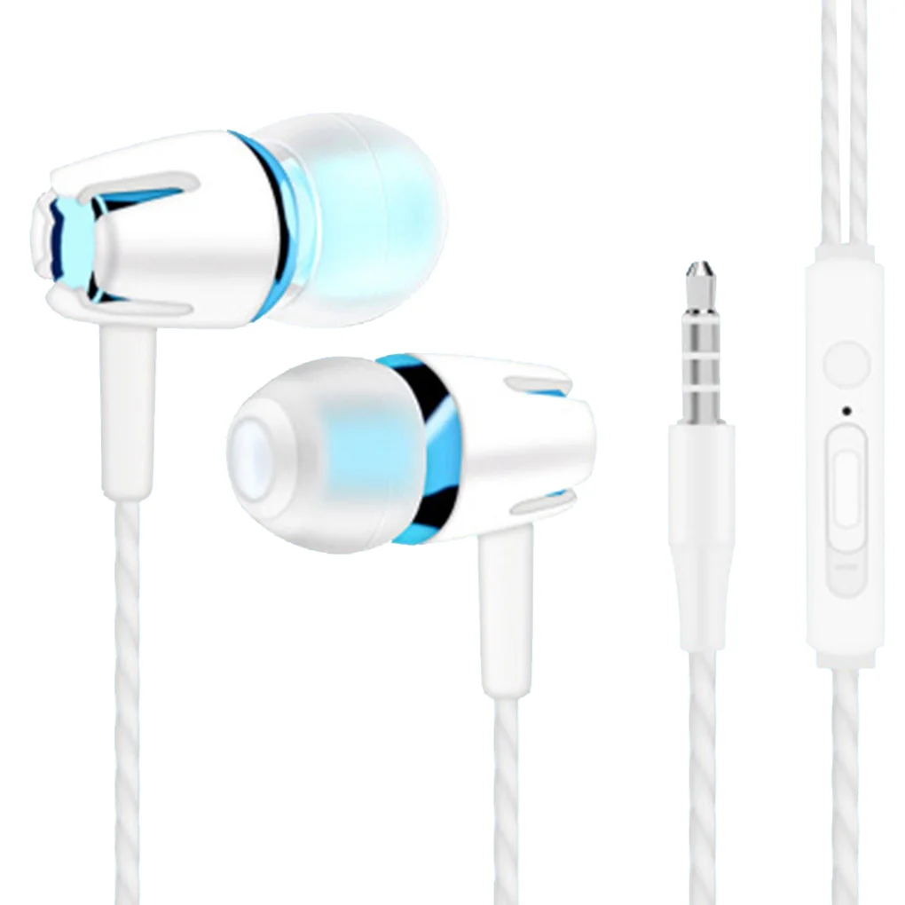 Люминесцентный светильник стерео наушники 3 5 мм In-ear проводной встроенный