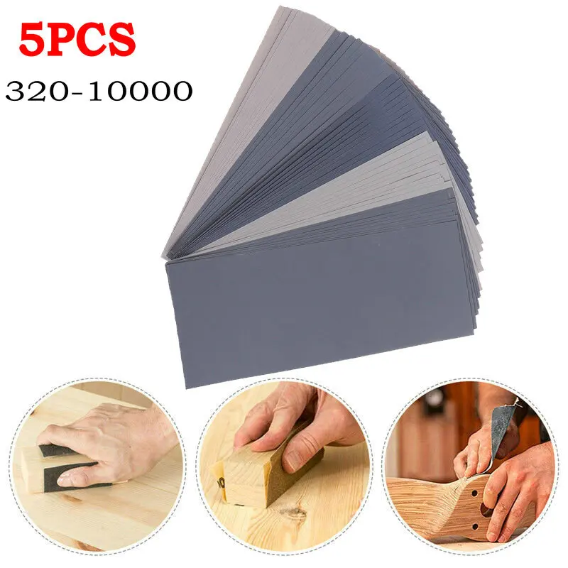 5 шт. влажная Сухая наждачная бумага влажная/Сухая s мягкая на основе точная