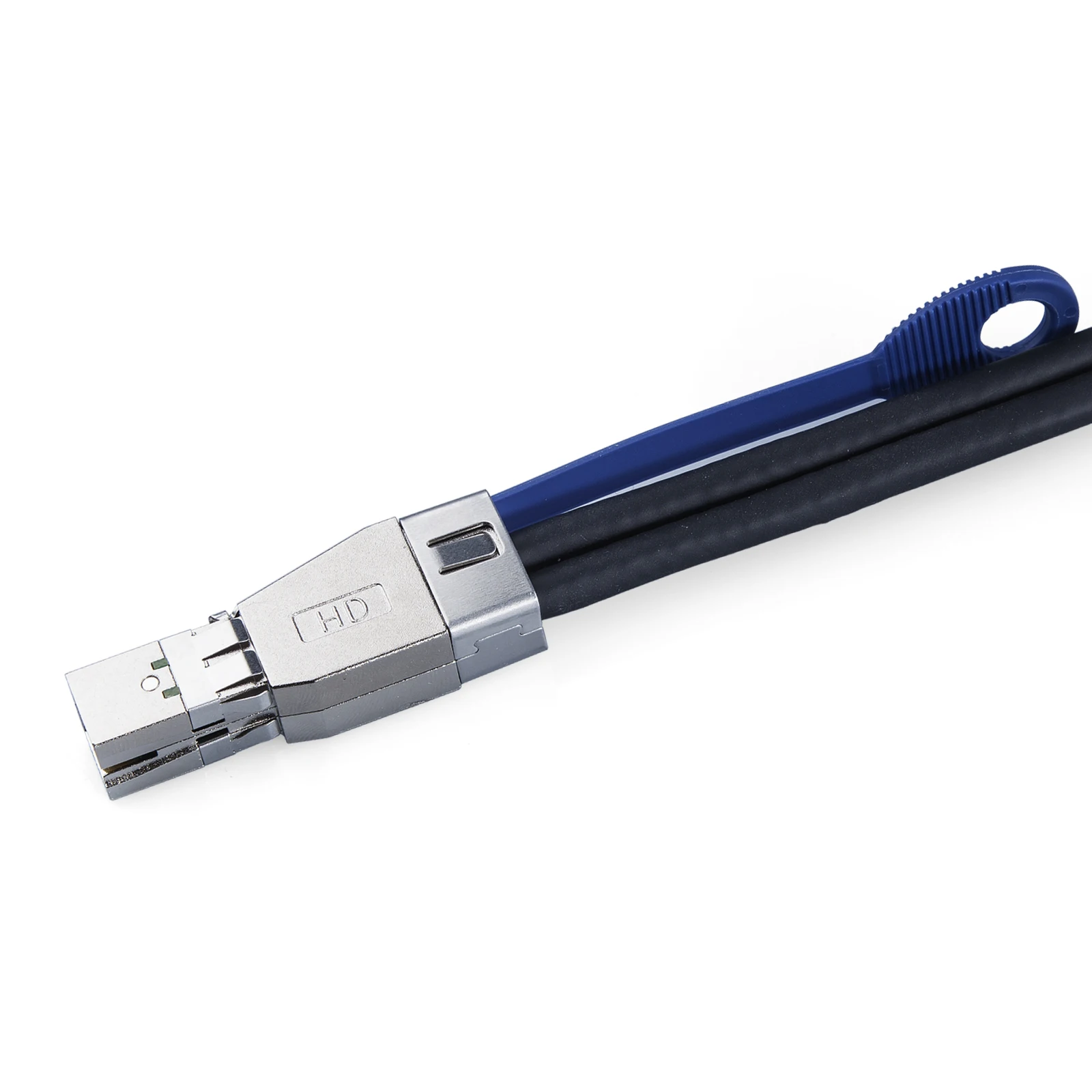 External Mini SAS HD SFF-8644 to QSFP(SFF-8436) Hybrid SAS Cable, 30AWG, 100-Ohm, 2-m(6.6ft)