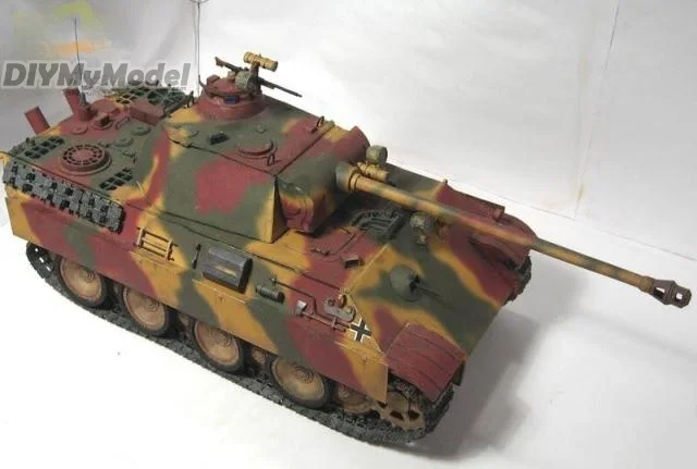 DIYMyModeI-tanque mediano de Pantera, KIT de modelo de papel artesanal, rompecabezas de juguete hecho a mano, regalo, accesorios de pel&iacute;culas-3