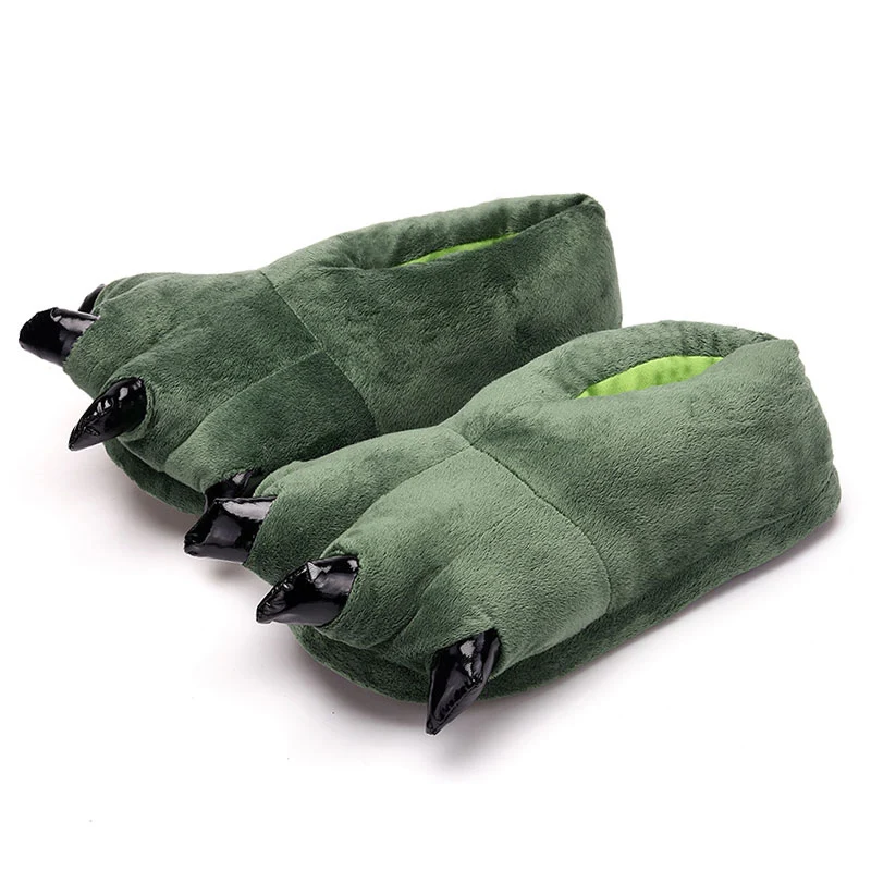 36-40yead Funny claw cotton slippers men's and women's personality cartoon animal plush warm shoes plush shoes