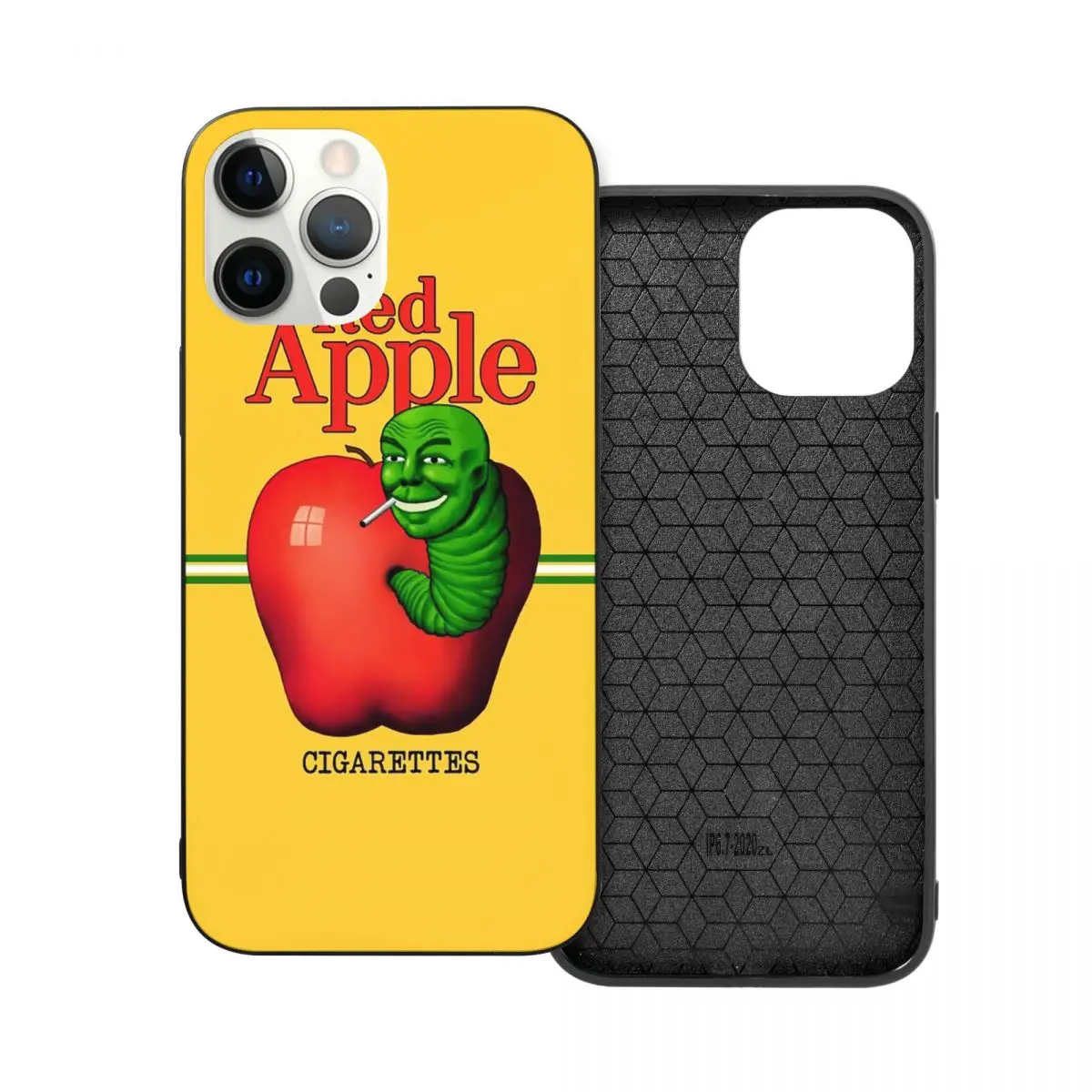 

Red Apple Cigarettes PC Glass TPU Phone Bumper for iPhone 12 11 Xs Xr X Pro Max Mini 7 8 Se2 Plus 6 6S
