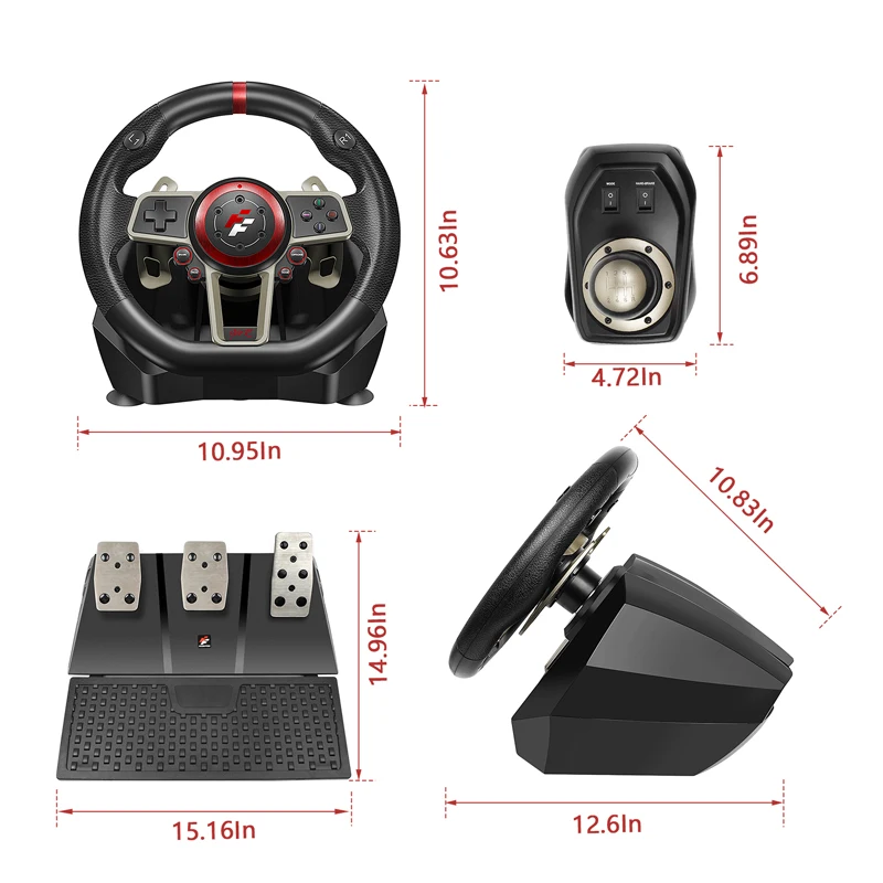 900° racing game steering wheel computer learning car simulation PC/PS3/PS4/Xboxone/Switch 900 degrees L50 | Электроника