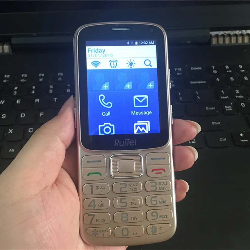 2 8 inch touch push button mobile phone 512mb 4gb mtk6735m quad core android 5 1 0 3mp2 0mp 2000mah wifi gps fm cellphone free global shipping