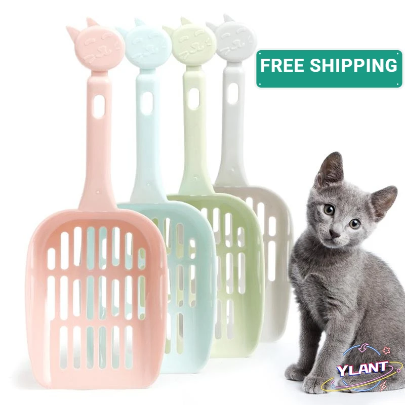 

Лопата SWT для кошек, принадлежности для уборки домашних животных, 1 шт., совок для кошачьего туалета карамельного цвета, креативная эргономич...