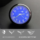 Автомобильные часы, украшения, автомобильные электронные кварцевые часы, вентиляционные отверстия, зажим для выпускного отверстия для Chevrolet Corvette c3 c4 c5 c6 c7 c8, автомобильные аксессуары