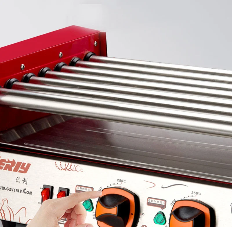 Коммерческий колбасный аппарат из нержавеющей стали 7 роликов электрический