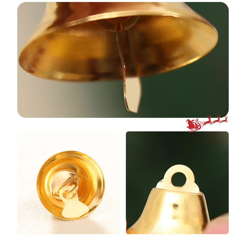 DIY Мини 10 шт 2 см золотой серебряный маленький колокольчик веселая Рождественская
