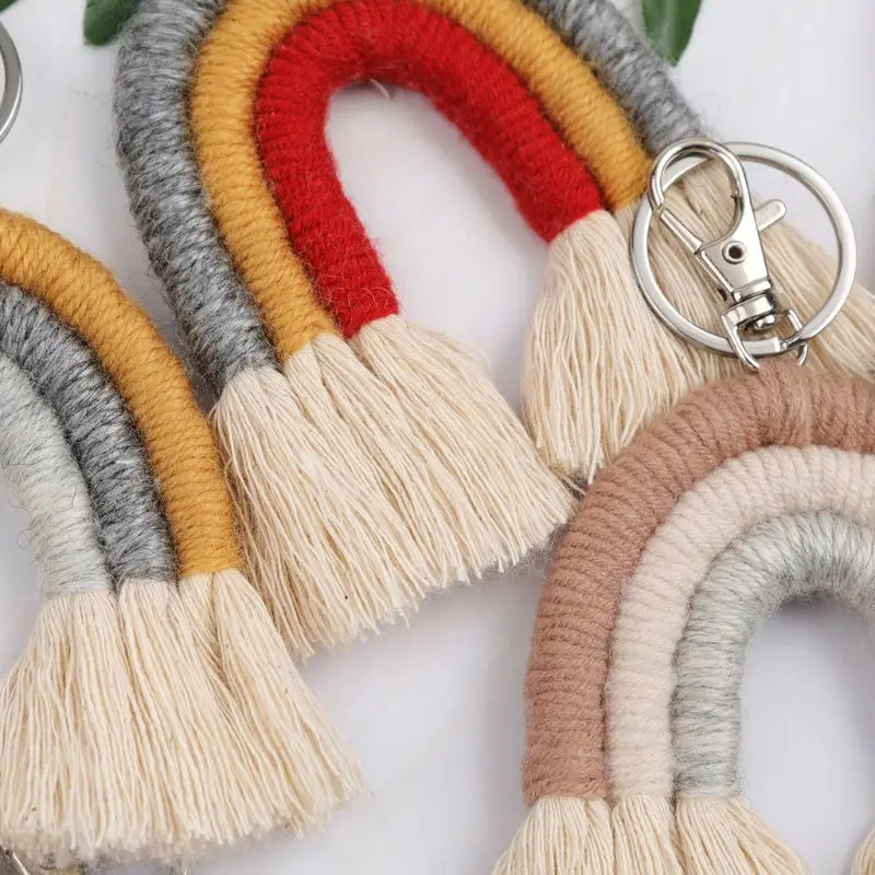 Радужные брелки для ключей женский брелок ручной работы X6HE|Брелоки| |