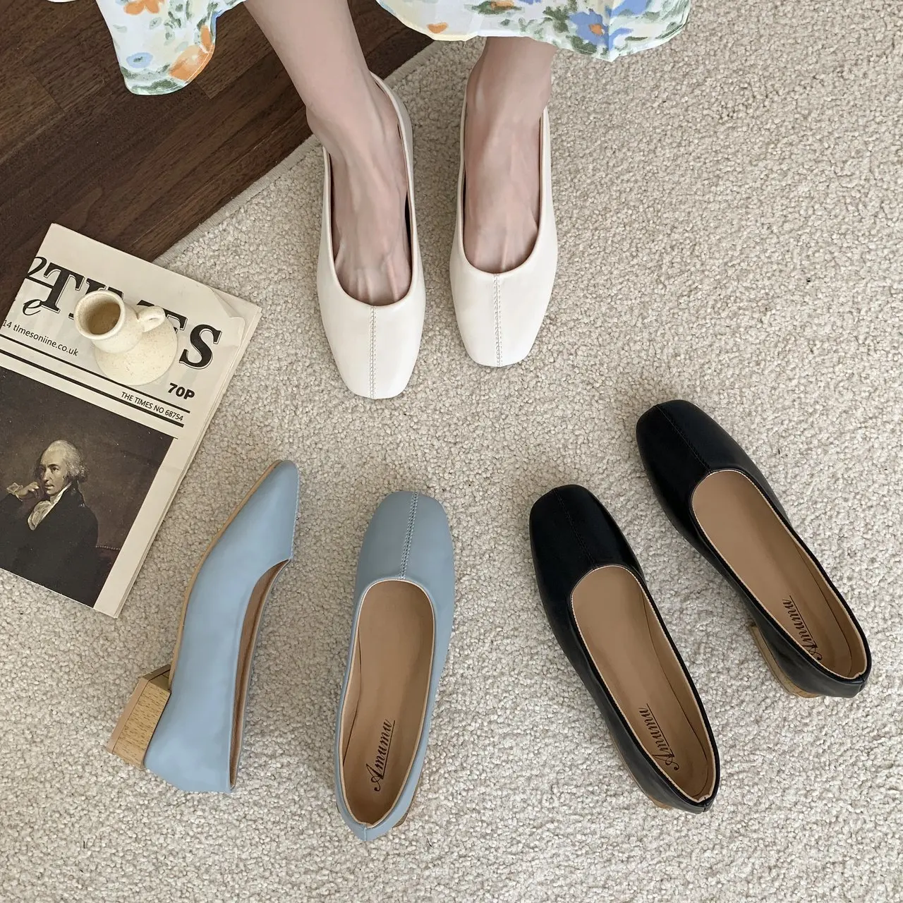 

Round Toe Korean Shoes All-Match Shallow Mouth Slip-on Casual Female Sneakers Oxfords Women's Flats 2021 Comfortable New Retro S