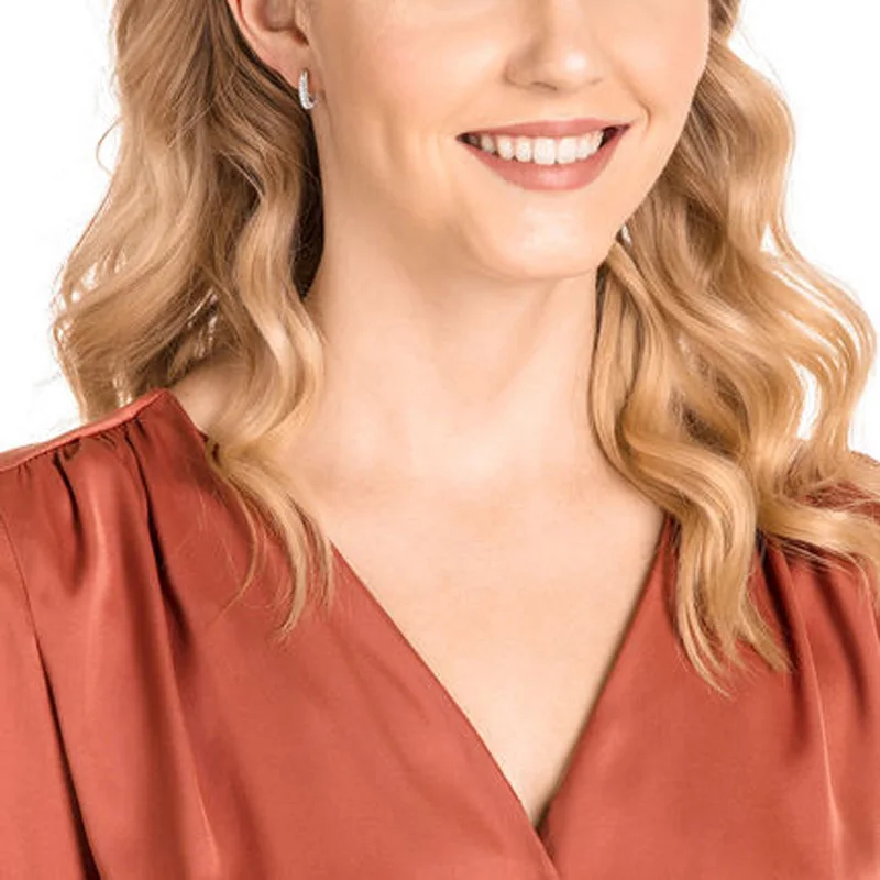 Женские серьги-кольца Pandoo элегантные серьги из стерлингового серебра с 1:1