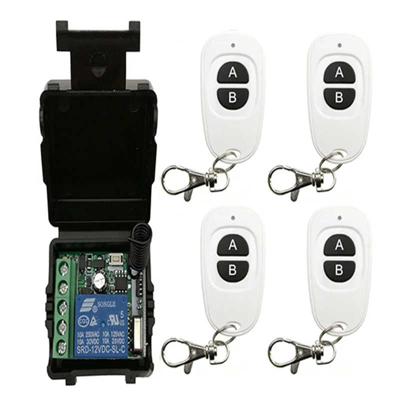 DC12V 1CH 1 CH 10A мини Беспроводной РЧ пульт дистанционного управления Управление светильник переключатель 10A реле Выход радио + модуль приемника передатчика