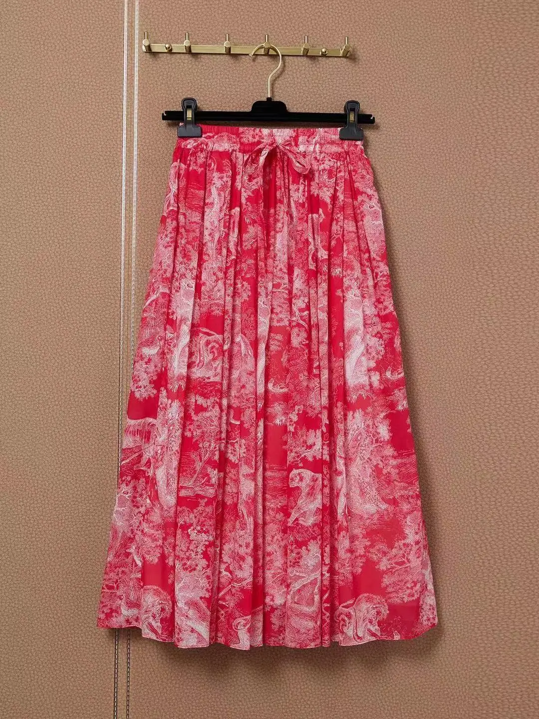 

2021 Fashion Runway Autumn Elegant Midi Skirt Women's Elastic Waist Animal Print Vintage Party Hot Skirt Vestidos