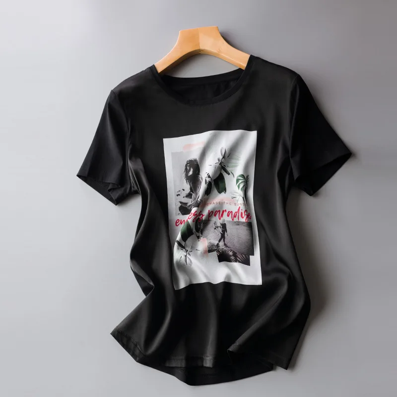 

2021 Fashion loose cotton casual breathable women's Short Sleeve T-Shirt