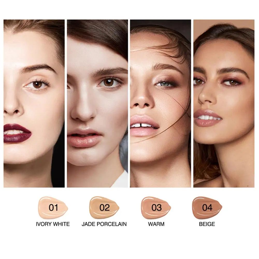 

1PC 4Color Liquid Foundation Face Makeup Base BB Cream Moisturizing Whitening Concealer LongLasting Face Primer Waterproof T0974