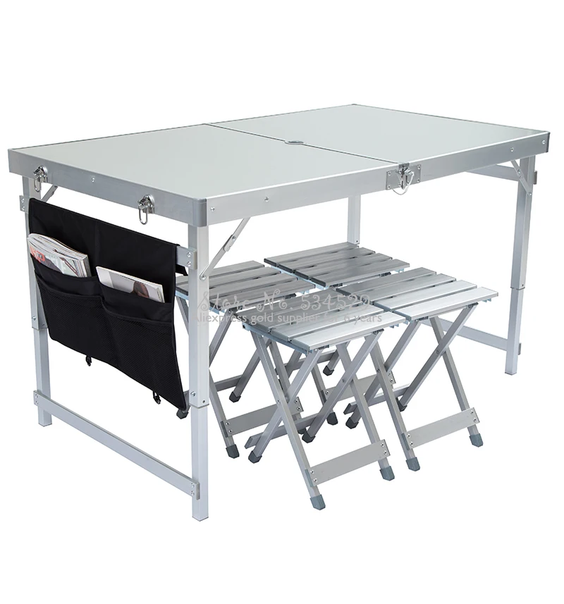 Складной кофейный столик из алюминиевого сплава обеденный стол с четырьмя