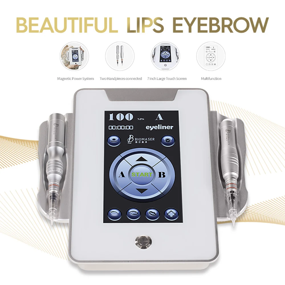 

Цифровой Перманентный макияж Biomaser MTS450 7-дюймовый сенсорный экран с 2 перманентными ручками для макияжа вращающаяся педаль Needles1r