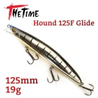 THETIME Hound Glide 125F 125 мм, 19 г, морская рыболовная приманка, искусственный средний фонарь, плавающий Воблер для ловли щуки