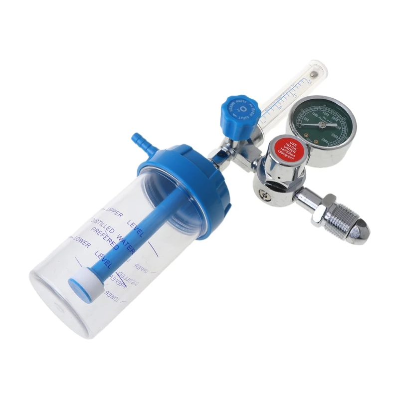 

O2 Pressure Reducer Buoy Type Oxygen Gauge Flow Meter Oxygen Pressure Gas Regulator Inhaler G5/8 Female Thread Durable