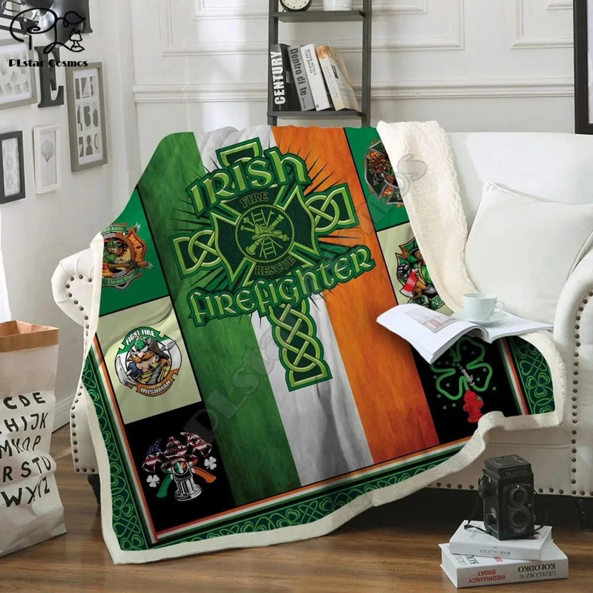 

Патрик день пожарные Флисовое одеяло 3D полный принт носимые одеяло Взрослые/Дети Флисовое одеяло Прямая поставка стиль-2