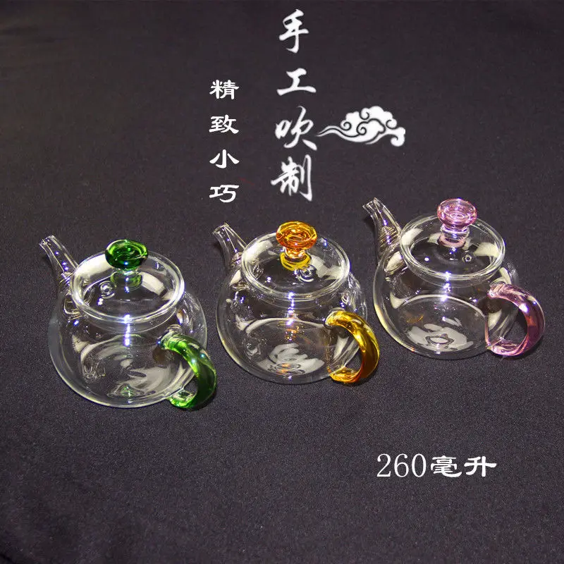 Мини Стекло Чай чайный сервиз термостойкого заварки горшок с двойными стенками